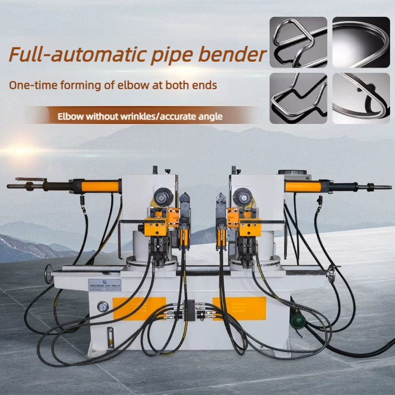 Three-dimensional Pipe Bending Machine Stainless Steel 38CNC Hydraulic Iron Pipe Semi-automatic Double-head Bending Machine