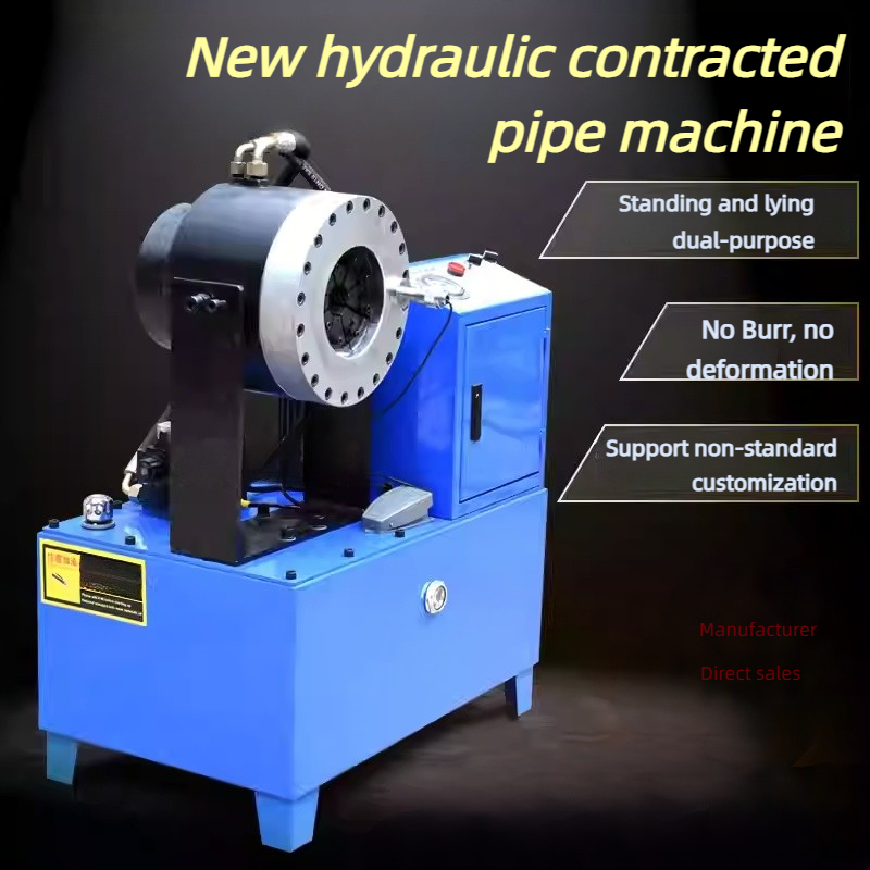 Tube Shrinking Machine Round Pipe Tube End Swaged Square Forming Swaging Squaring Machine Fully Automatic Tube Shrinking Machine