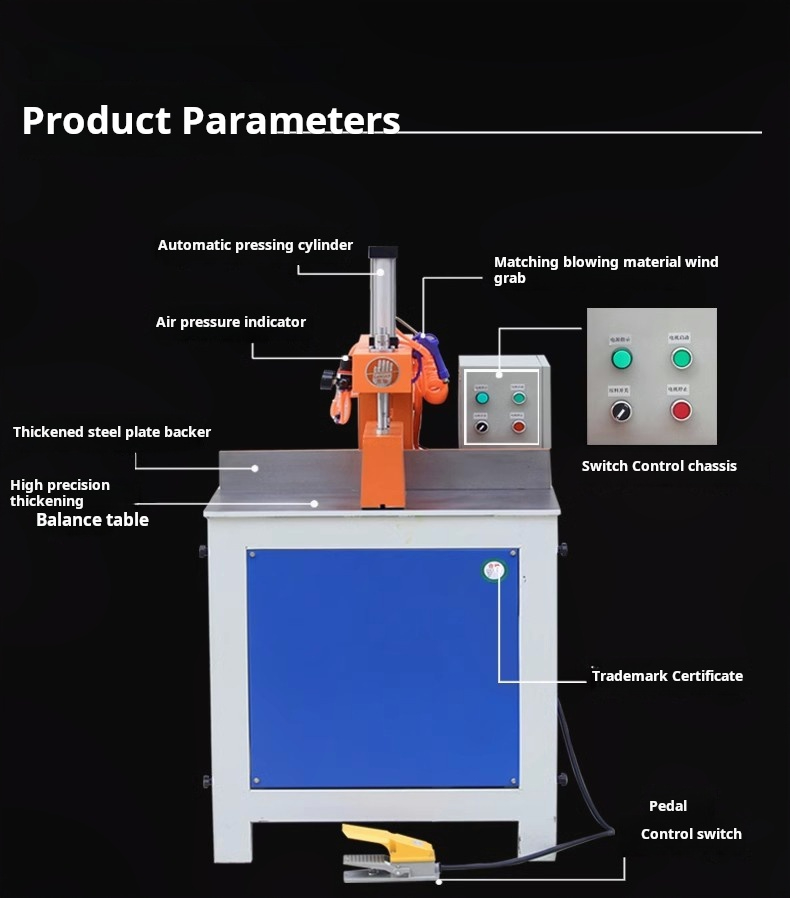 GEYU 455Q semi-automatic aluminum cutting machine with cutting angle of 45 degrees and 90 degrees is suitable for mass processing