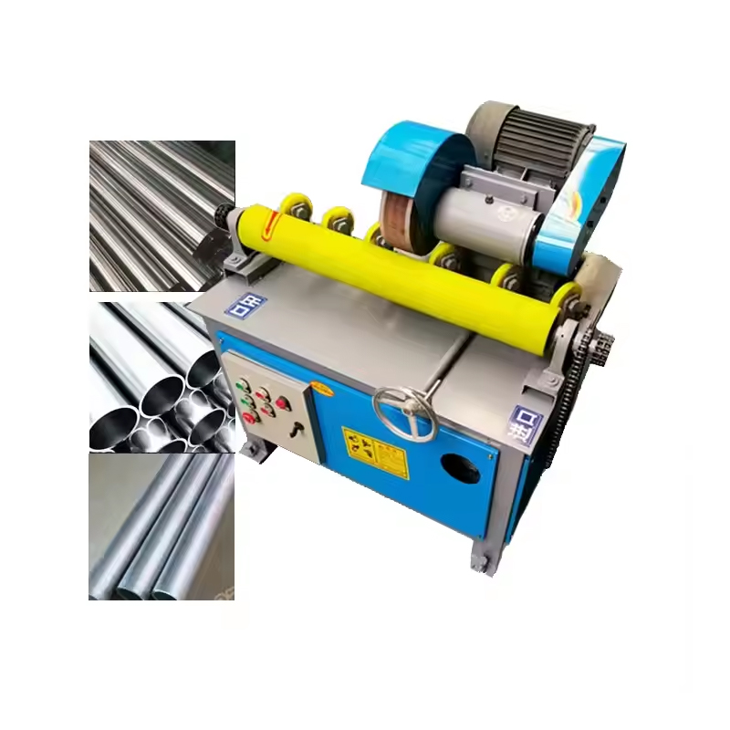 Full Automatic Stainless Steel Wire Grinding Machine Brushed Aluminum Metal DeburrTube And Pipe Polishing Machine