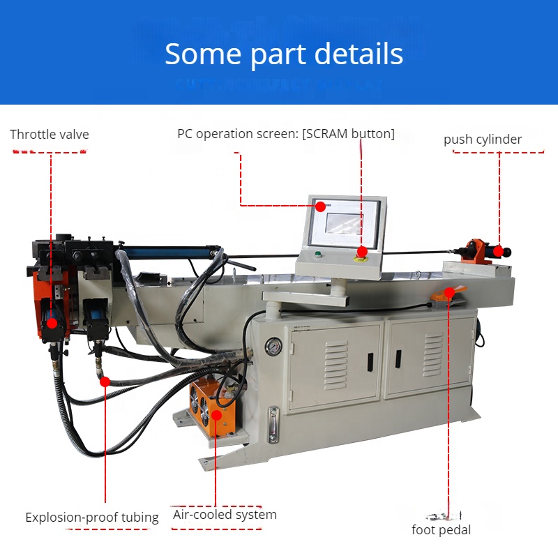 Manufacture Sells 38CNC Pipe And Tube Bending Machine Hydraulic Semi-automatic Mandrel Pipe Bending Machine