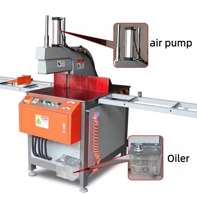 GEYU 455Q semi-automatic aluminum cutting machine with cutting angle of 45 degrees and 90 degrees is suitable for mass processing