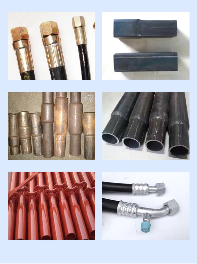 Tube Shrinking Machine Round Pipe Tube End Swaged Square Forming Swaging Squaring Machine Fully Automatic Tube Shrinking Machine