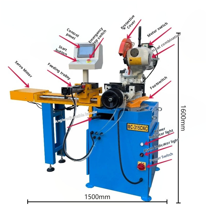  Hydraulic Pipe Cutting Tool Semi-automatic Circular Saw Cutting Machine Cnc Pipe Cutting Machine Portable